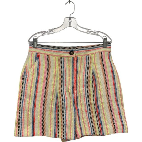 Boden Womens Short UK 12 US 8 Neon Multicolor Textured Embroidered R0264 NWT - Picture 1 of 13